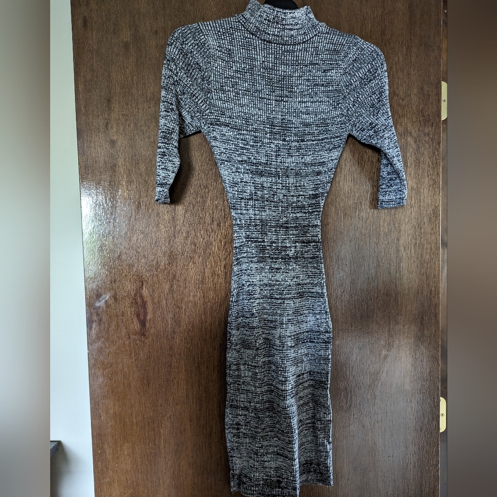 Gray Heathered Sweater Dress